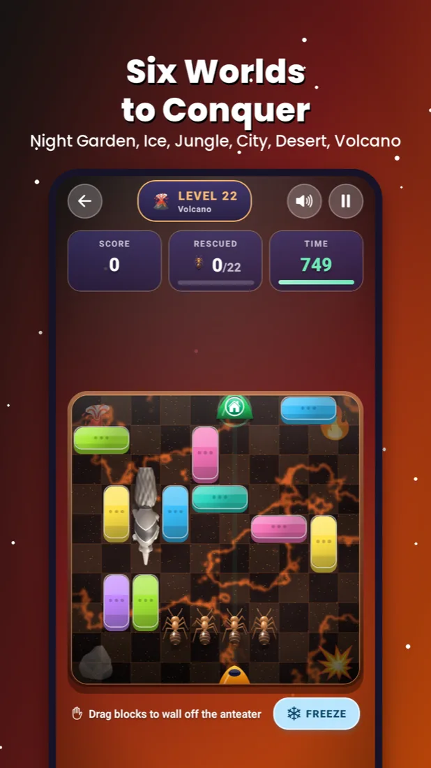 GridAnt volcano level gameplay